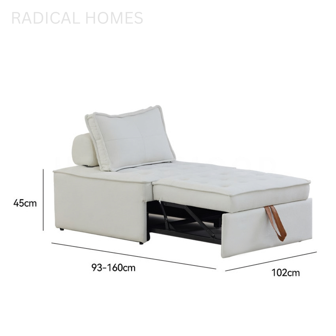 LUNEX Modern Leather Sofa Bed - Radical Homes Singapore