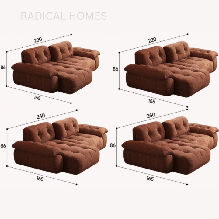 IDEN Adjustable Backrest Fabric Sofa - Radical Homes Singapore