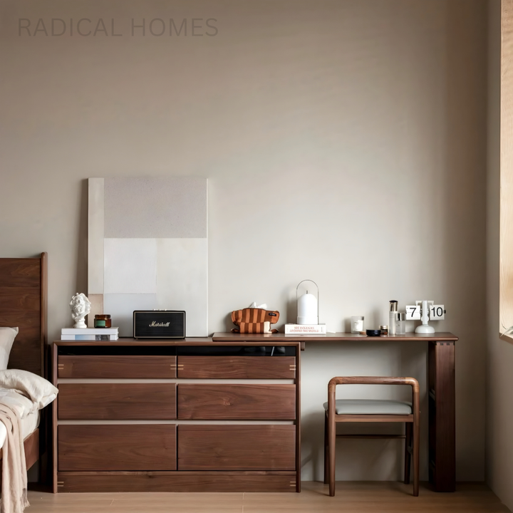 BRET Modern Solid Wood Vanity Table - Radical Homes Singapore