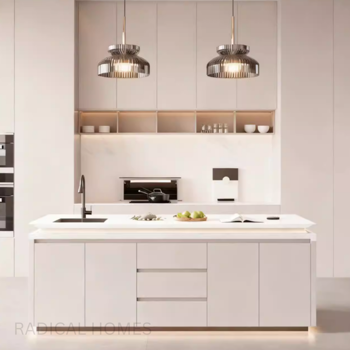 LYVORA Modern Marble Kitchen Island