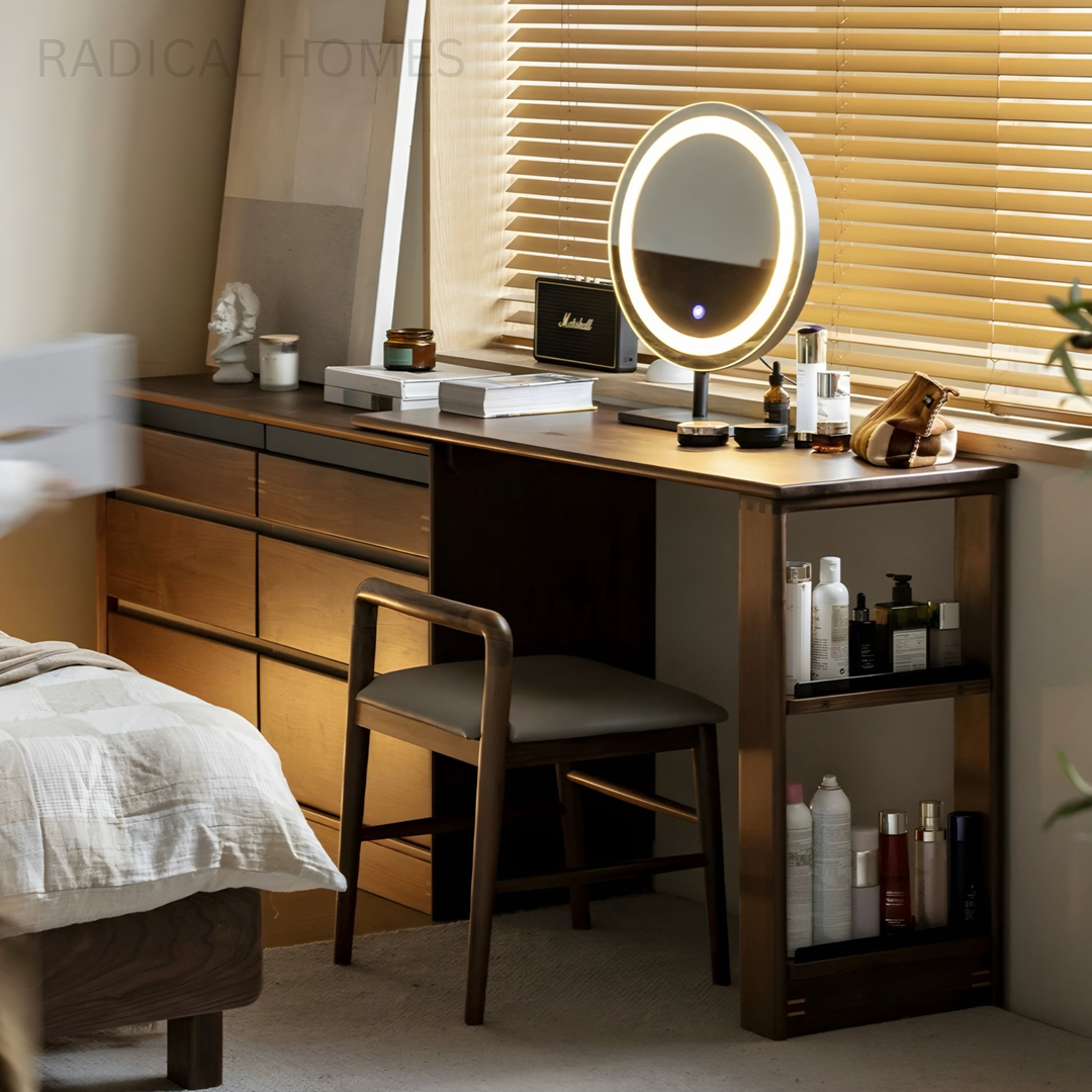 BRET Modern Solid Wood Vanity Table - Radical Homes Singapore