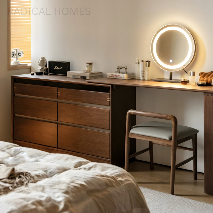 BRET Modern Solid Wood Vanity Table - Radical Homes Singapore