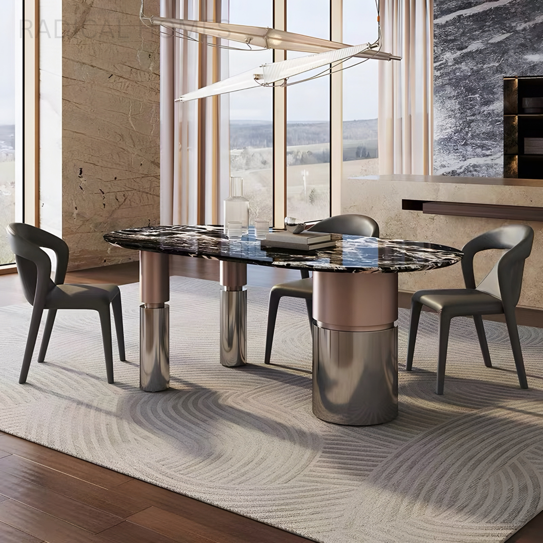 KORVEX Modern Marble Dining Table - Radical Homes Singapore