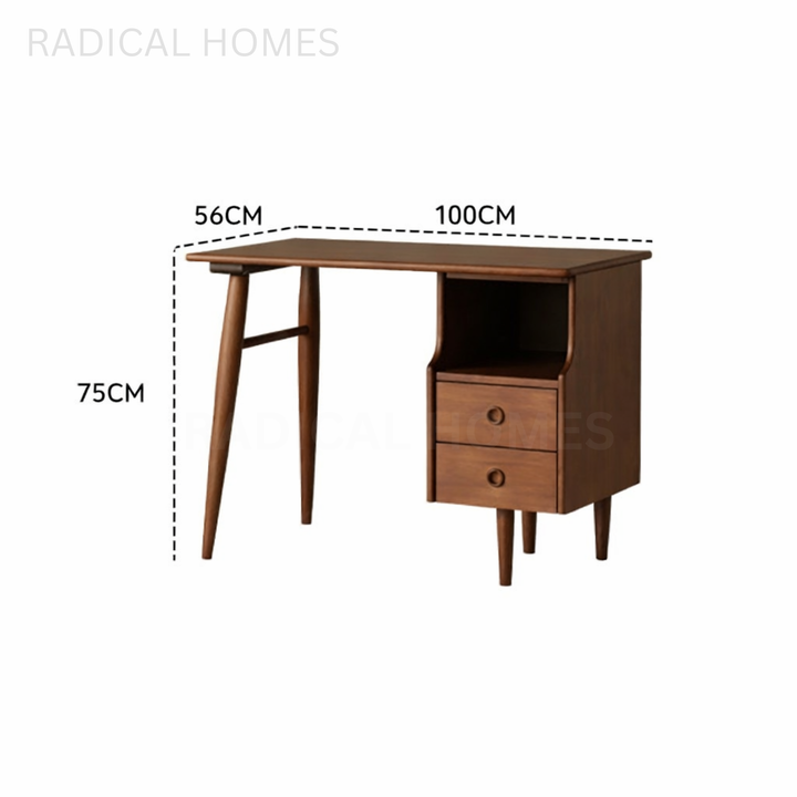 ATEN Modern Solid Wood Study Table Desk - Radical Homes Singapore