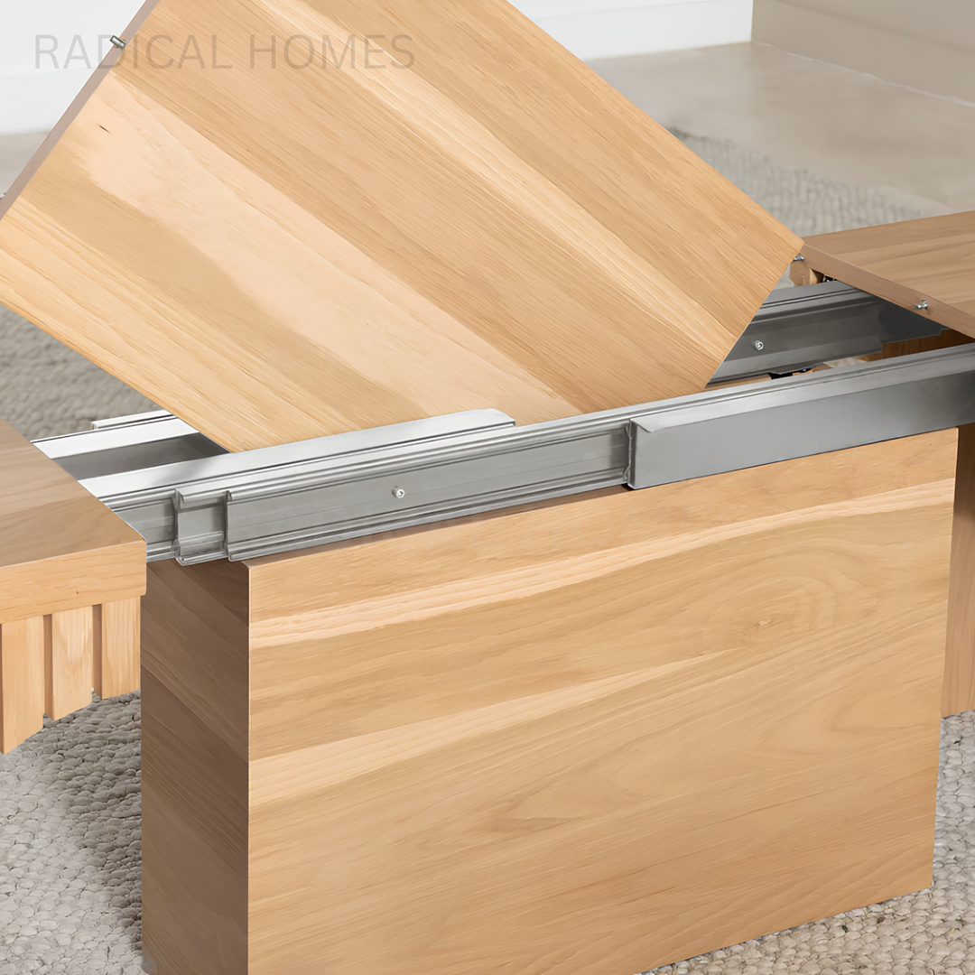 ALMIRA Modern Extendable Solid Wood Dining Table