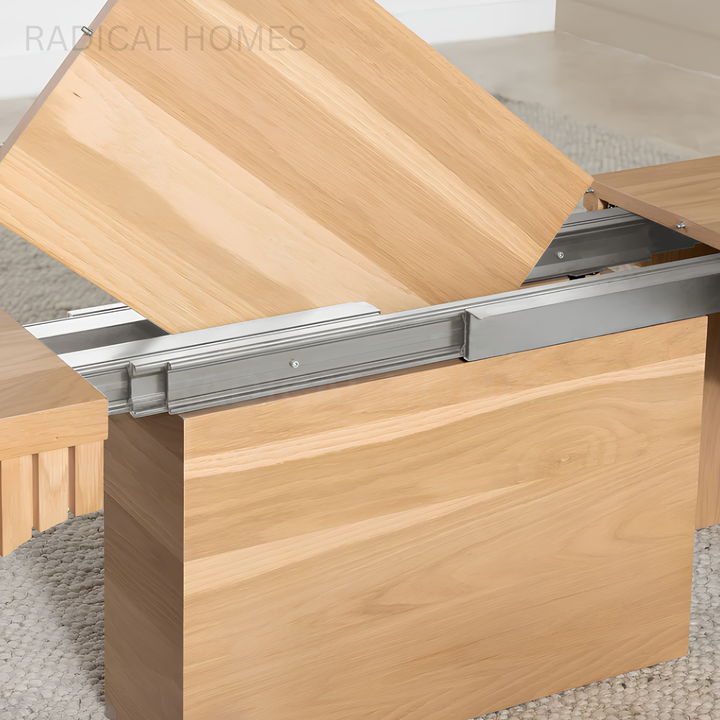 ALMIRA Modern Extendable Solid Wood Dining Table