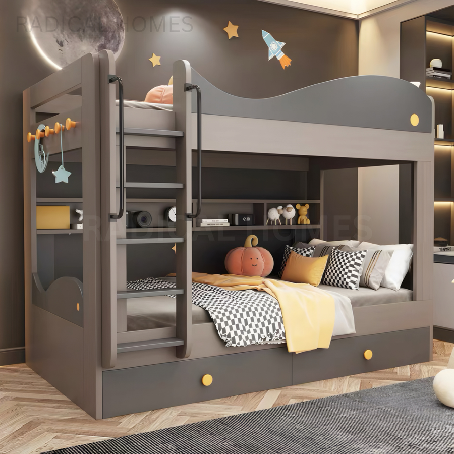 NOVARA Modern Double Decker Bedframe - Radical Homes Singapore