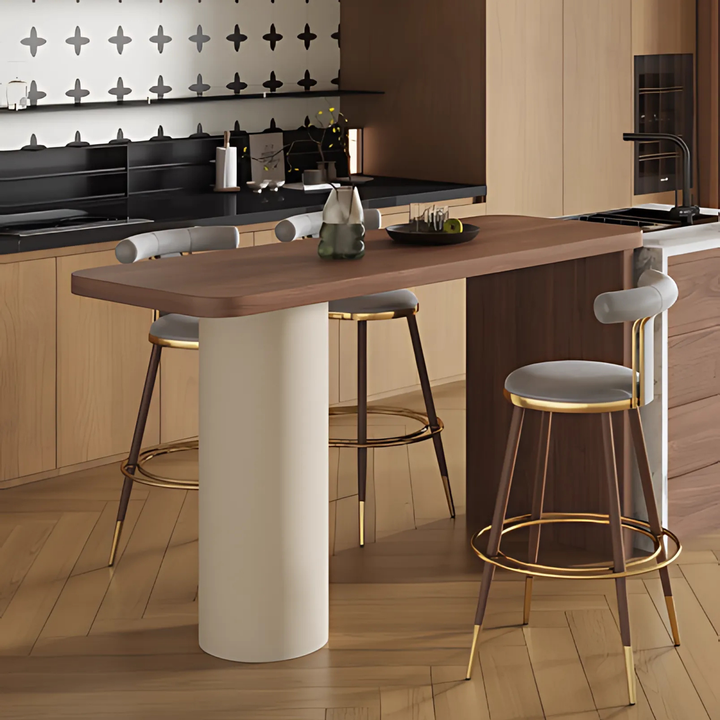 ROMA Modern Walnut Bar Table