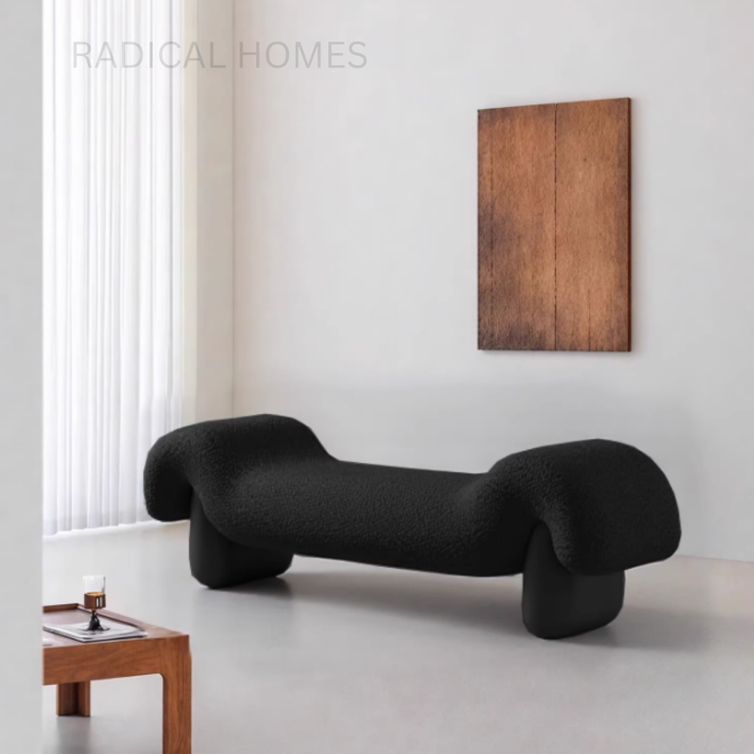 UNARA Modern Boucle Bench - Radical Homes Singapore