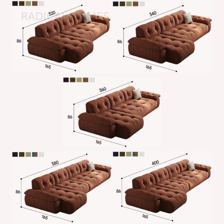 IDEN Adjustable Backrest Fabric Sofa - Radical Homes Singapore
