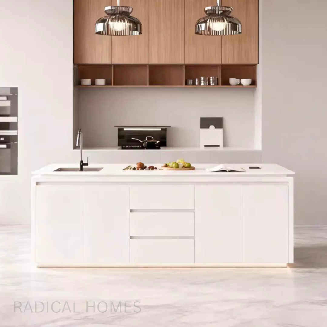 LYVORA Modern Marble Kitchen Island