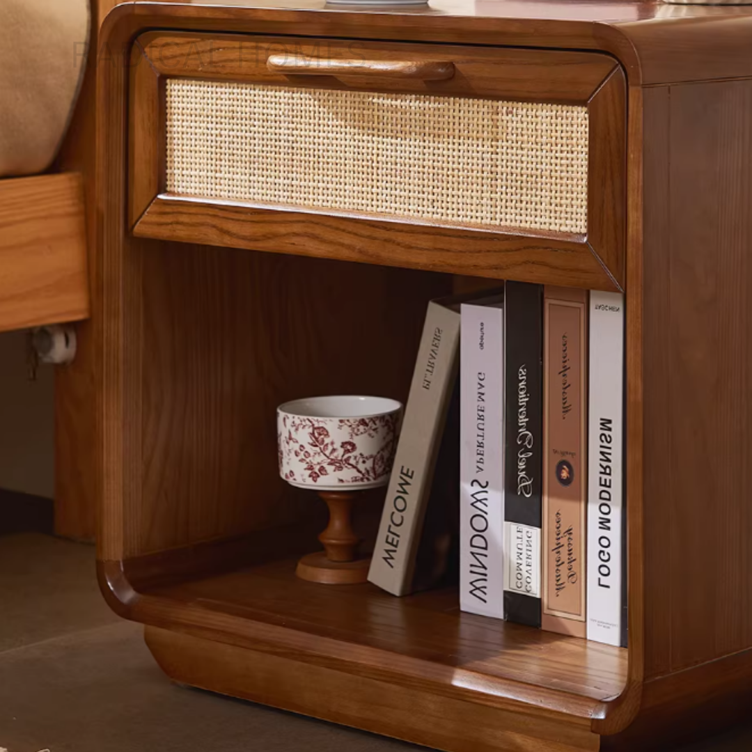 HESKAR Rattan Bedside Table - Radical Homes Singapore