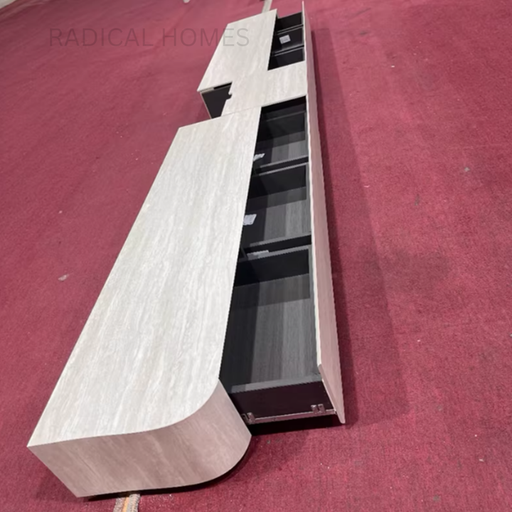 VEN Modern Travertine TV Console - Radical Homes Singapore