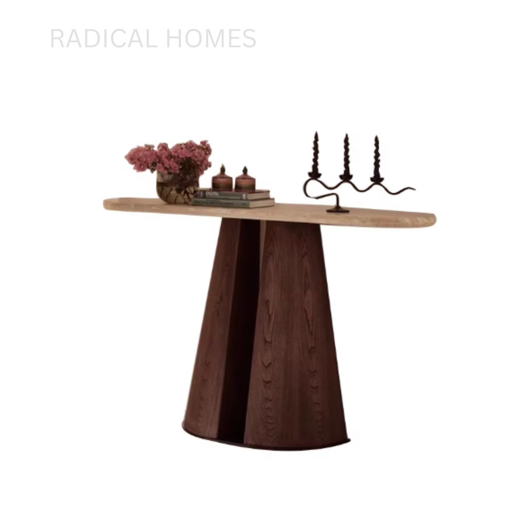 ARA Modern Travertine Console Table