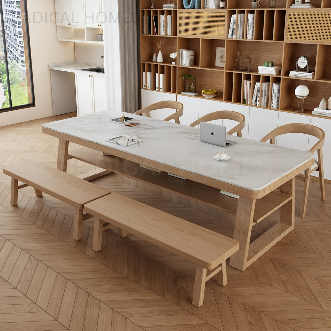 ESTHER Modern Sintered Stone Dining Table - Radical Homes Singapore