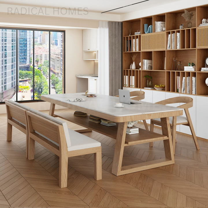 ESTHER Modern Sintered Stone Dining Table - Radical Homes Singapore