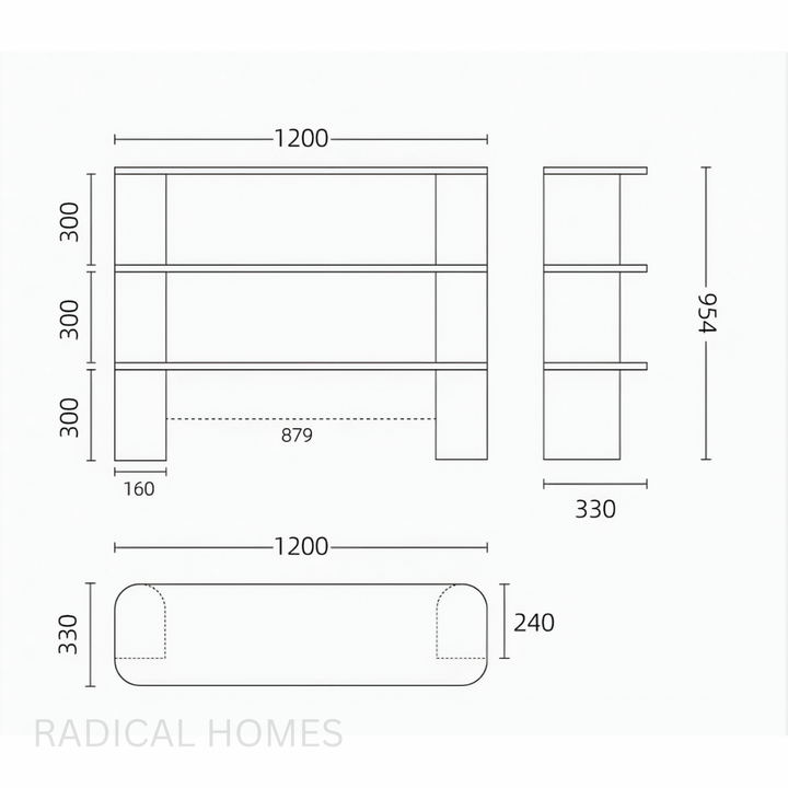 LINDEN Modern Display Shelf