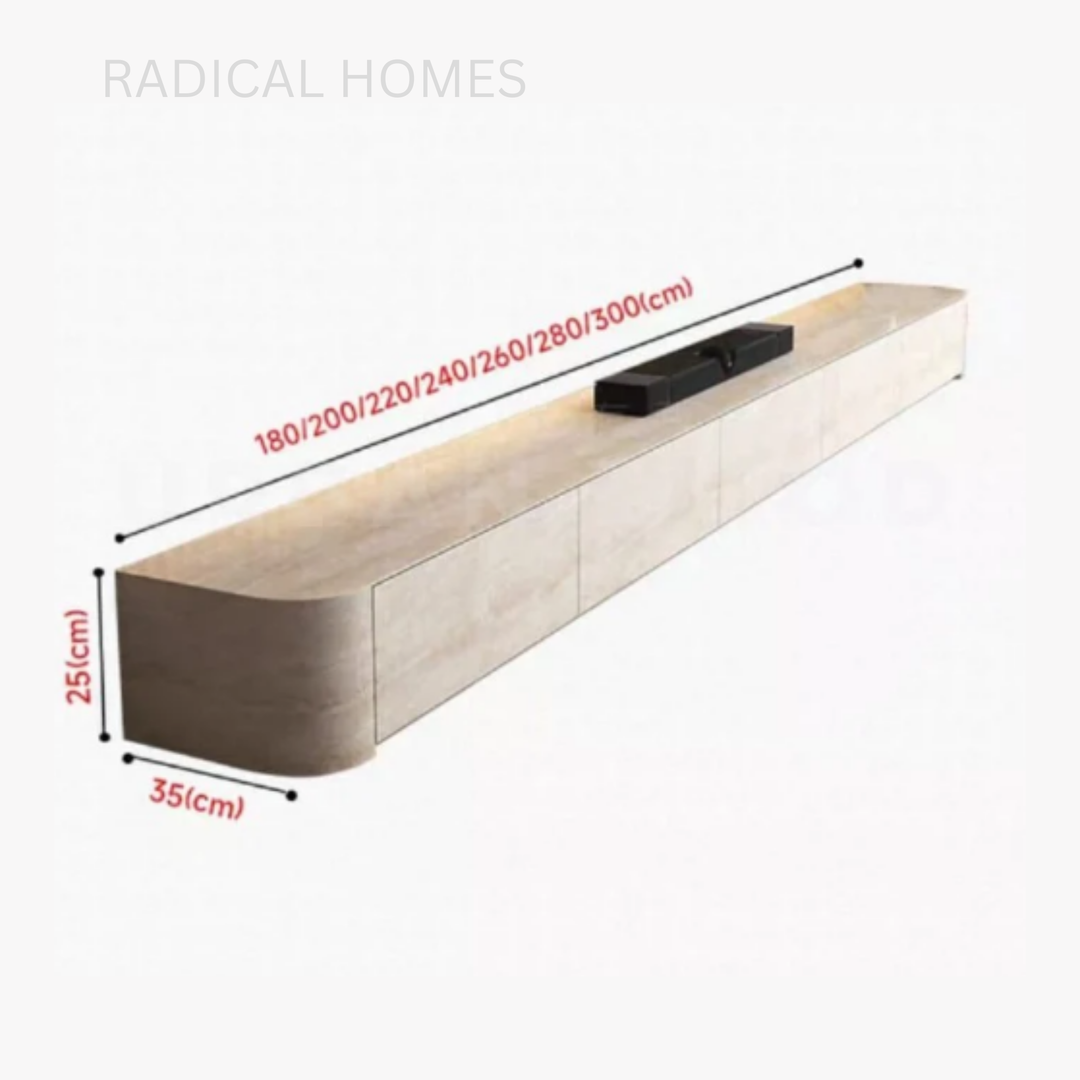 VEN Modern Travertine TV Console - Radical Homes Singapore