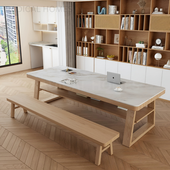 ESTHER Modern Sintered Stone Dining Table - Radical Homes Singapore