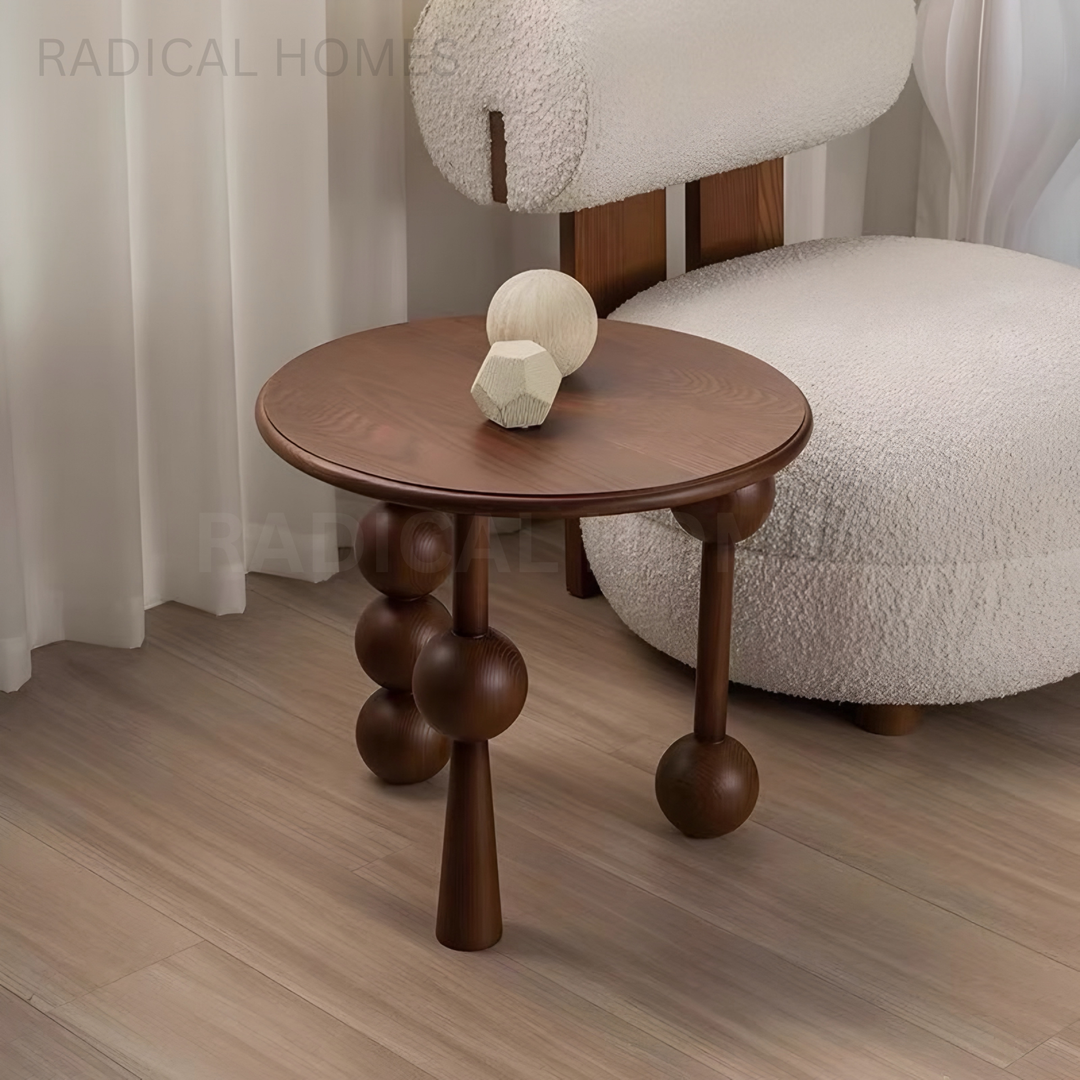 ERIKA Mid Century Solid Wood Side Table