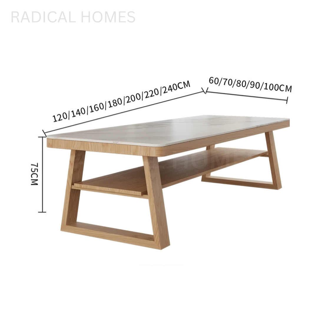 ESTHER Modern Sintered Stone Dining Table - Radical Homes Singapore