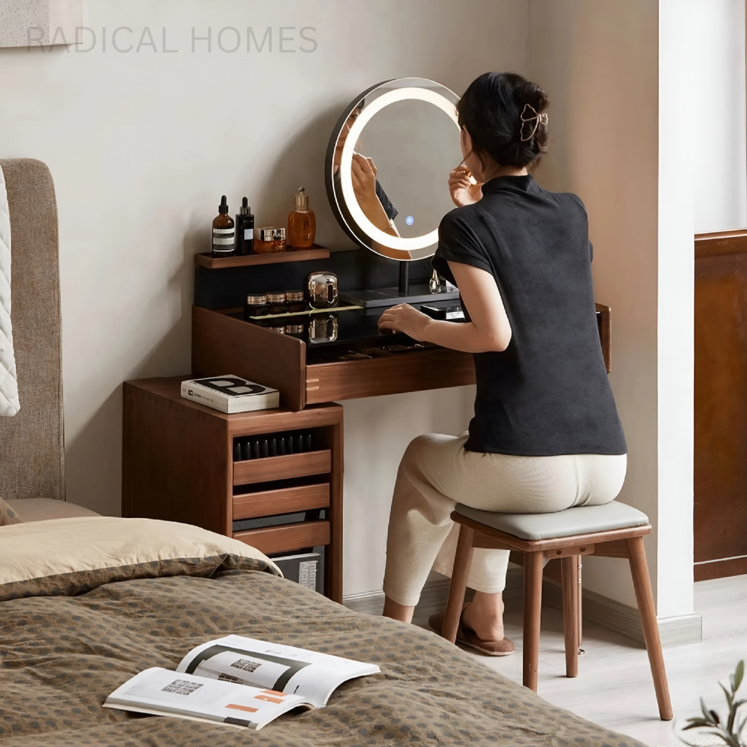 ROGER Aesop Solid Wood Vanity Table - Radical Homes Singapore