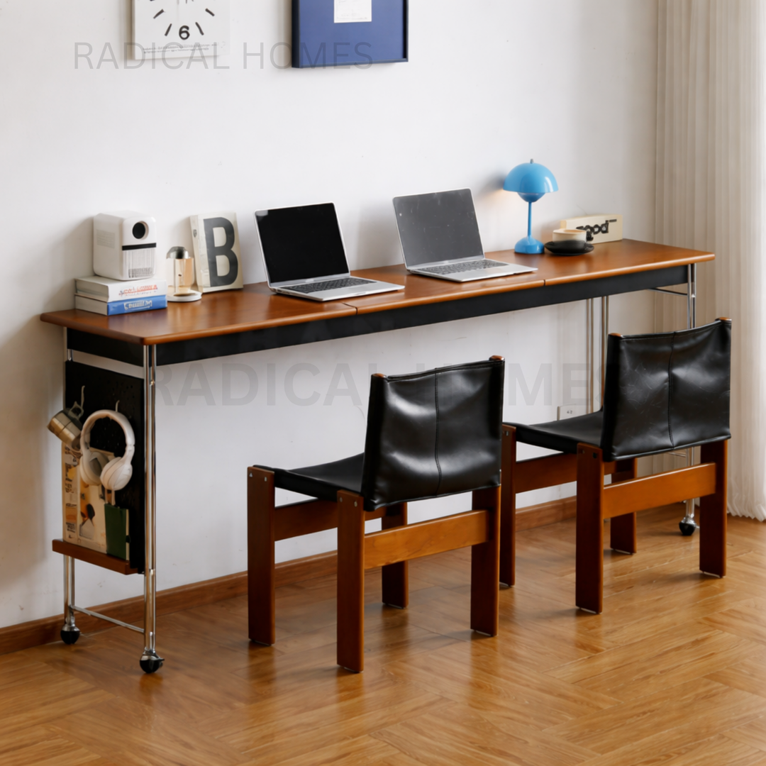 LUCY Modern Solid Wood Mobile Overbed Table - Radical Homes Singapore