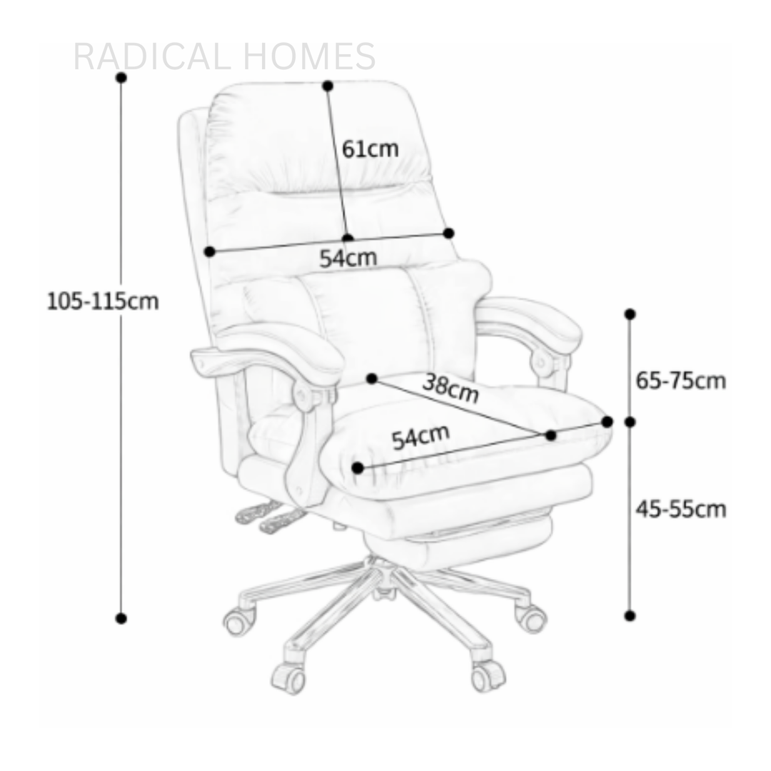 LANSHAW Modern Massage Office Chair - Radical Homes Singapore