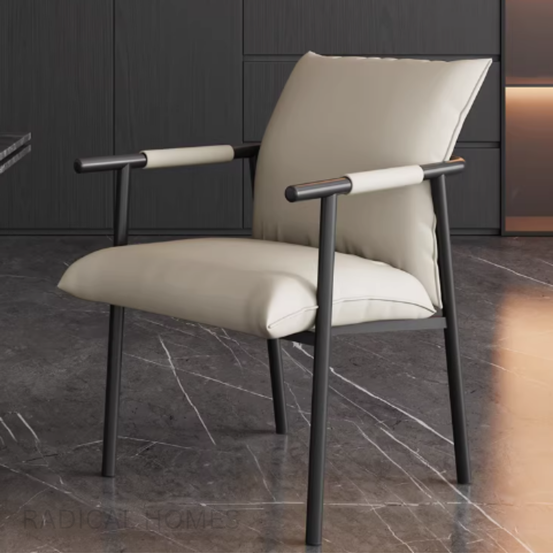LORENZO Modern Leather Dining Chair - Radical Homes Singapore