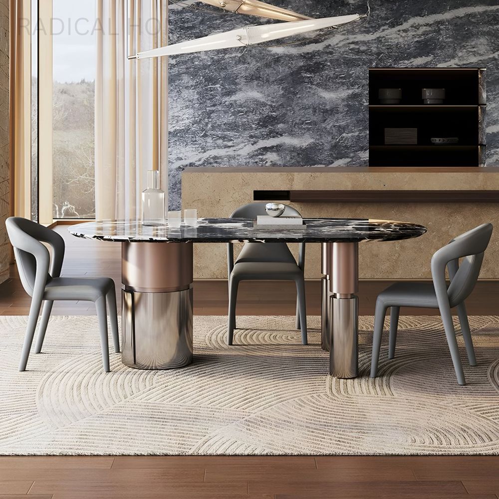 KORVEX Modern Marble Dining Table - Radical Homes Singapore