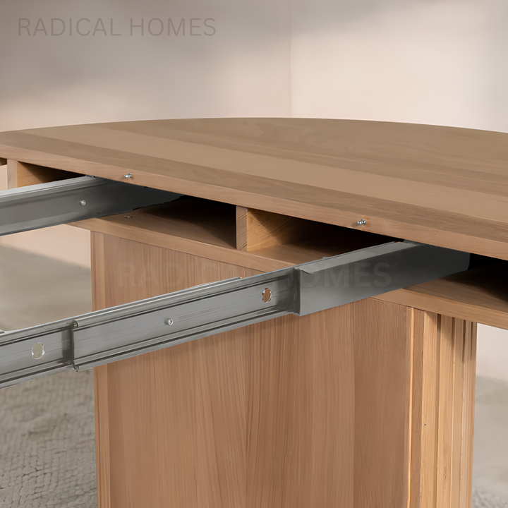 ALMIRA Modern Extendable Solid Wood Dining Table