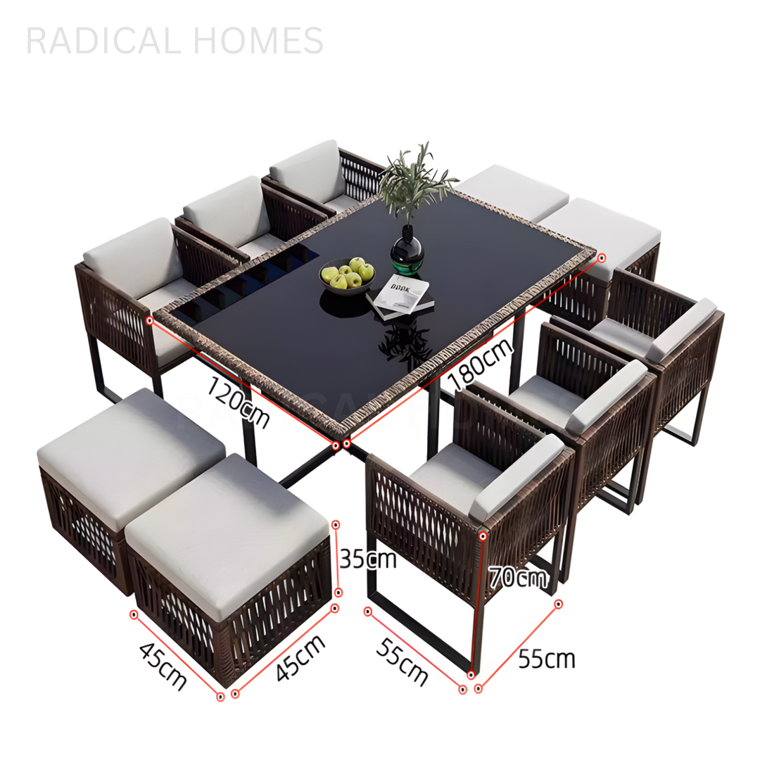 KARICE Modern Outdoor Table and Chairs - Radical Homes Singapore