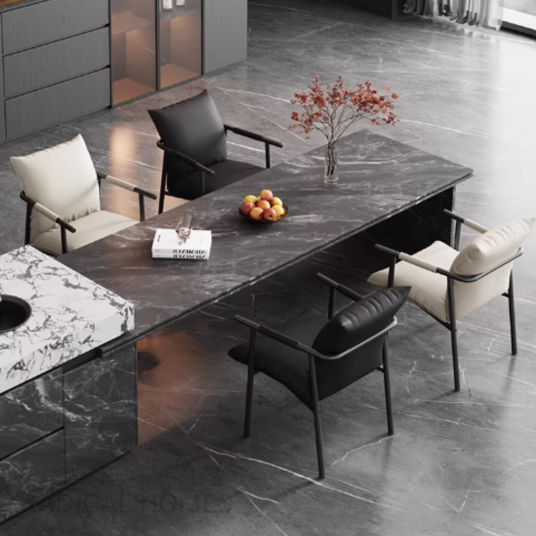 LORENZO Modern Leather Dining Chair - Radical Homes Singapore