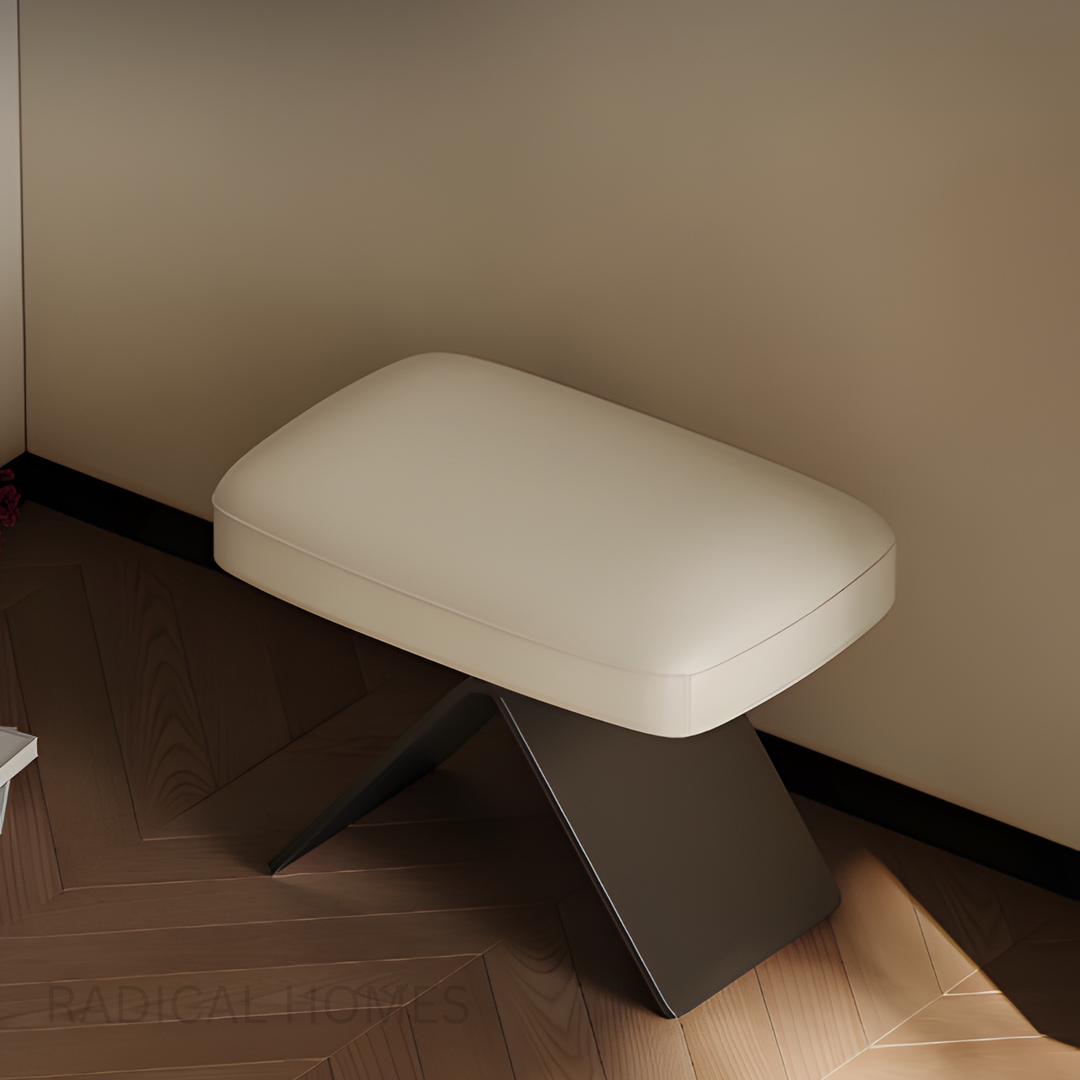 CUNEO Modern Leather Stool
