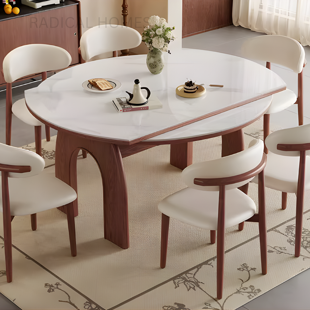 WALDO Modern Sintered Stone Extendable Dining Table - Radical Homes Singapore