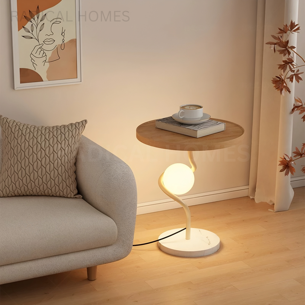 EDMONDE Modern Side Table Lamp - Radical Homes Singapore