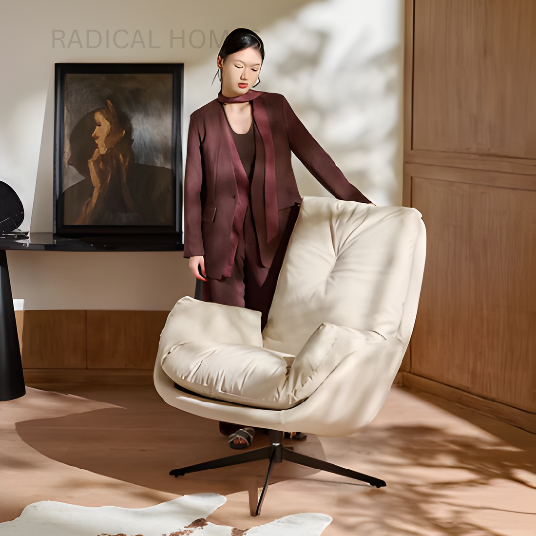 FINA Modern Scratch Proof Leather Lounge Chair - Radical Homes Singapore