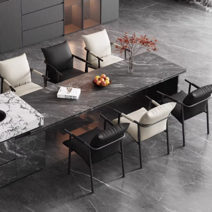 LORENZO Modern Leather Dining Chair - Radical Homes Singapore
