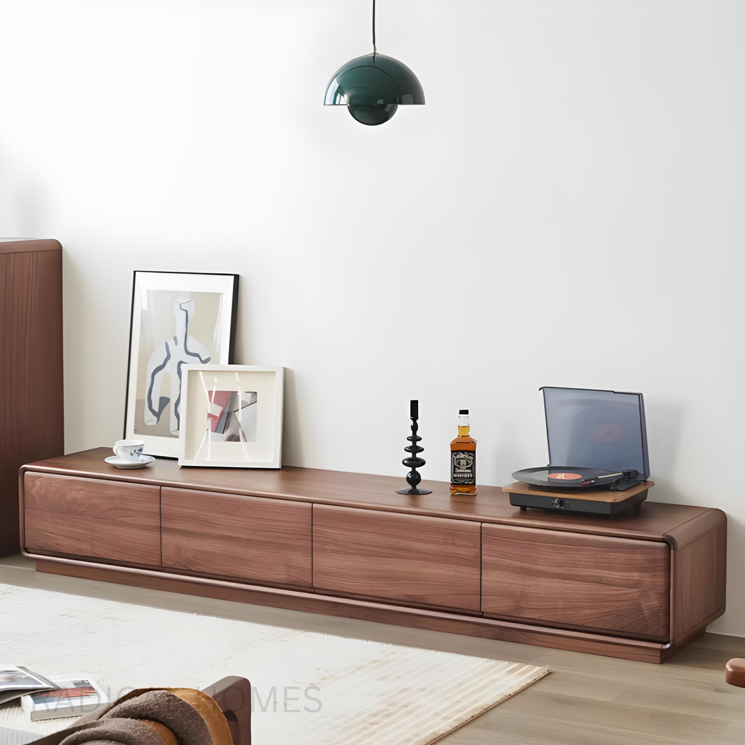 ARDVIK Black Walnut Wood TV Console