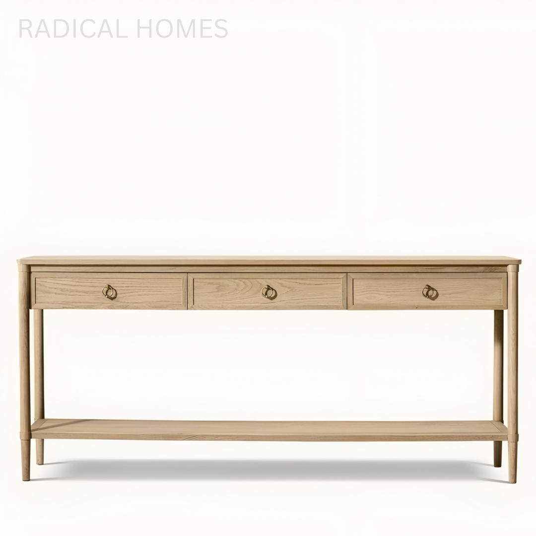 CALVINO Modern Solid Wood Console Table