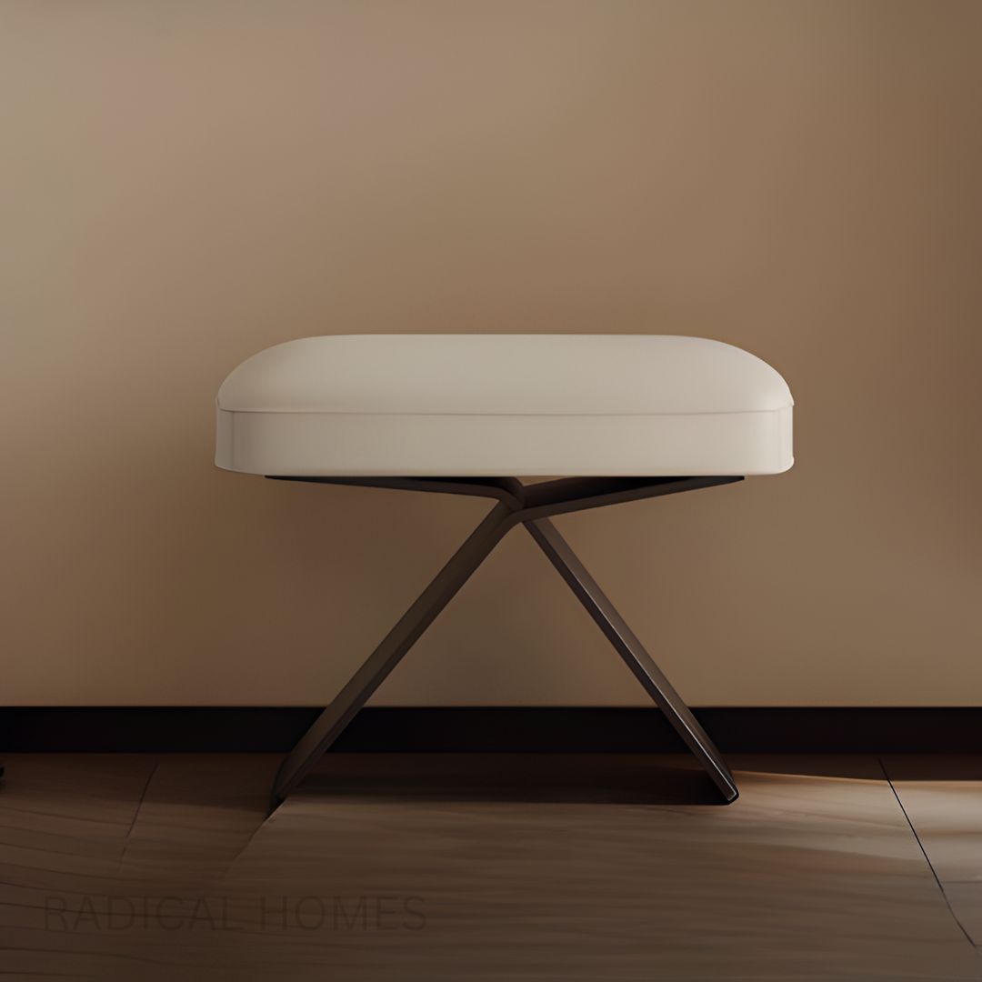 CUNEO Modern Leather Stool
