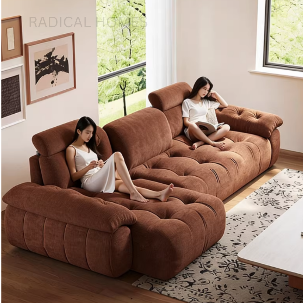 IDEN Adjustable Backrest Fabric Sofa - Radical Homes Singapore