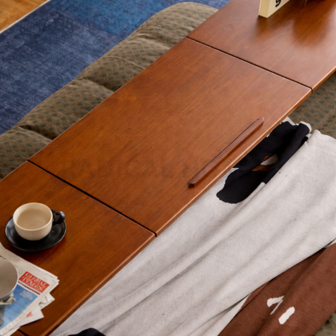 LUCY Modern Solid Wood Mobile Overbed Table - Radical Homes Singapore