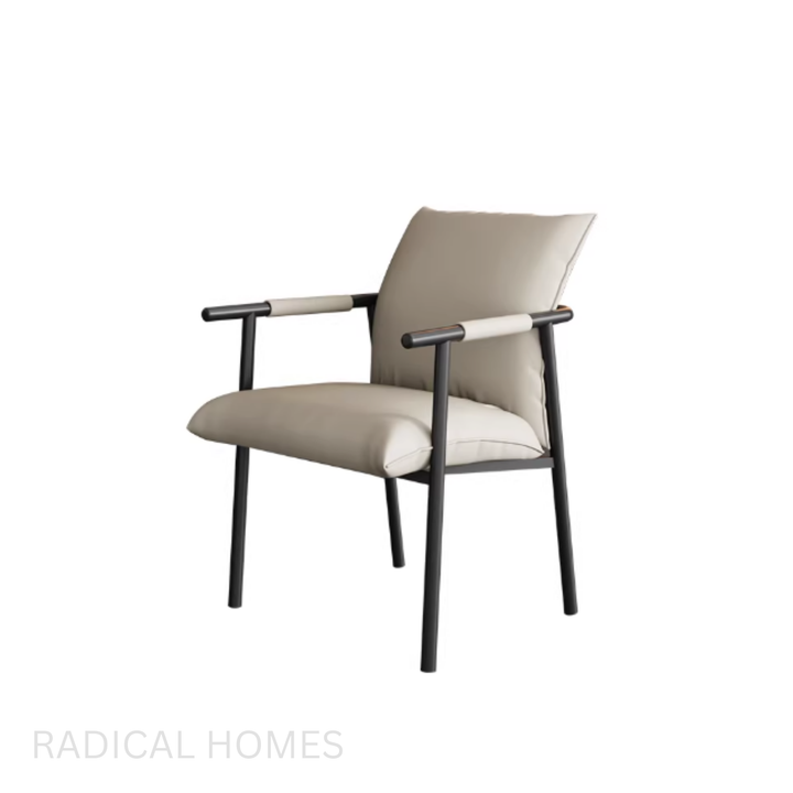 LORENZO Modern Leather Dining Chair - Radical Homes Singapore