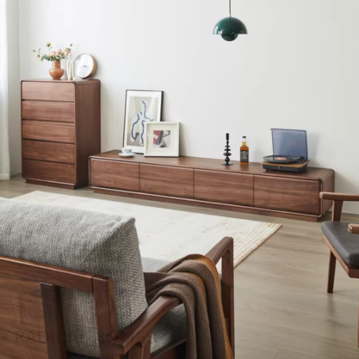 ARDVIK Black Walnut Wood TV Console - Radical Homes Singapore
