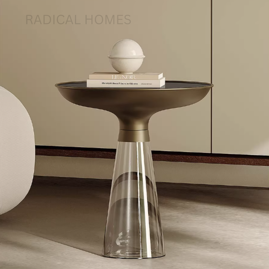 CAPRIS Modern Glass Side Table - Radical Homes Singapore