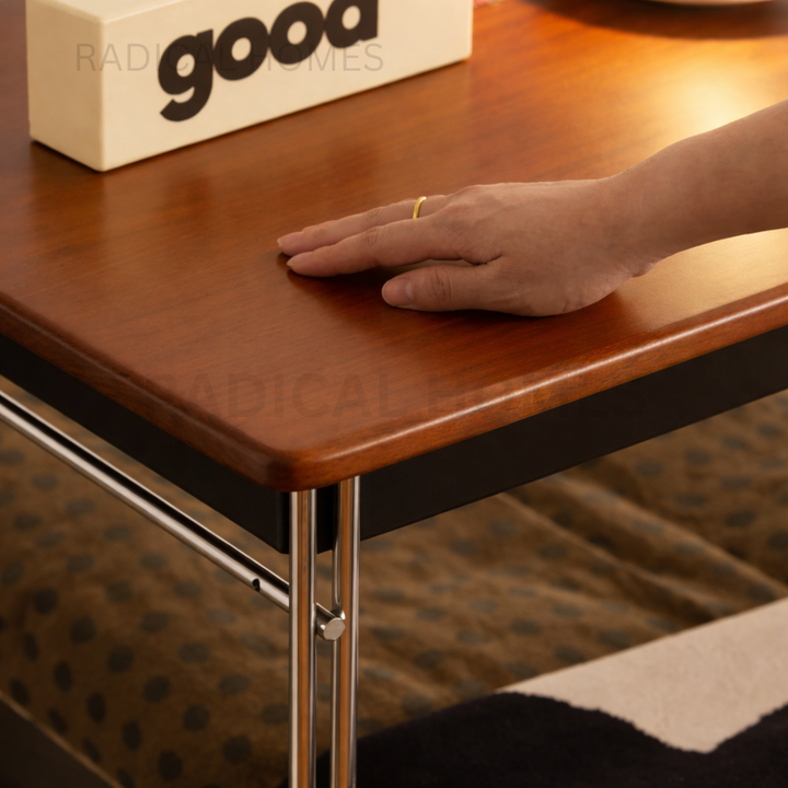 LUCY Modern Solid Wood Mobile Overbed Table - Radical Homes Singapore