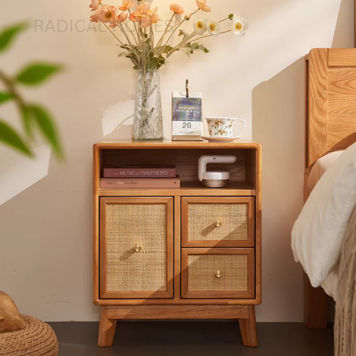 CAUTA Rattan Bedside Table