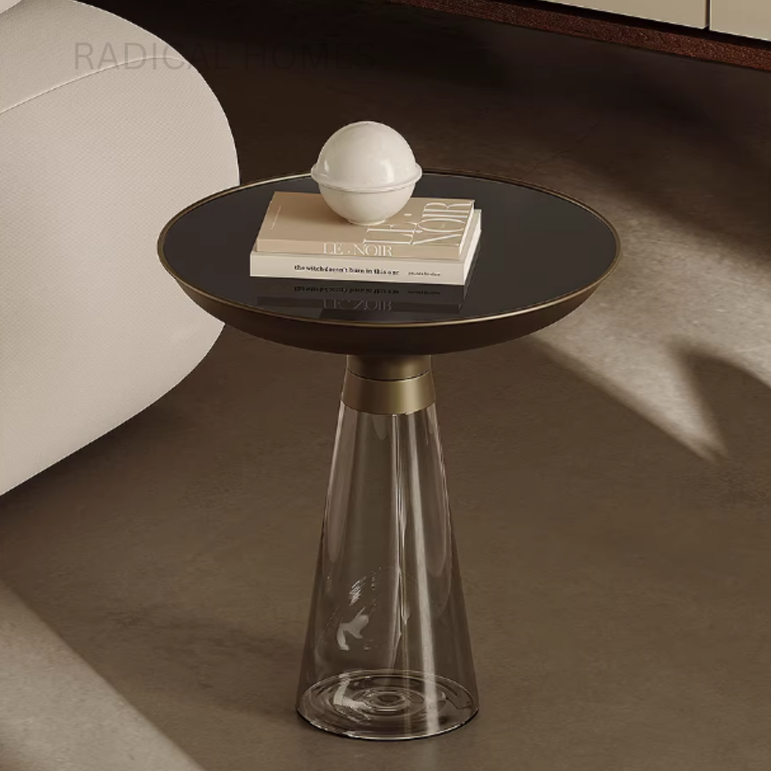 CAPRIS Modern Glass Side Table - Radical Homes Singapore