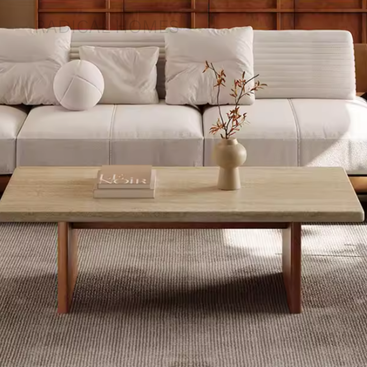 NAYO Modern Travertine Coffee Table - Radical Homes Singapore